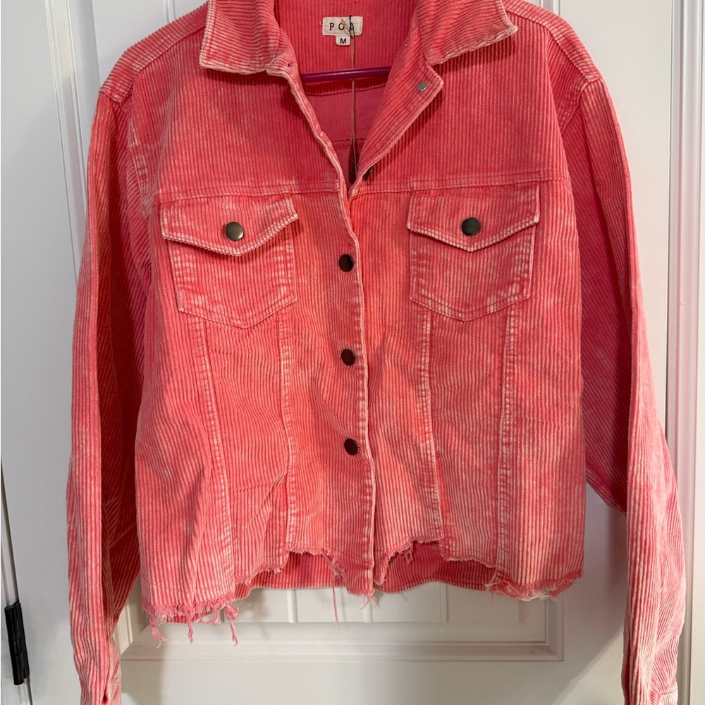 POL Coral Corduroy Women's Jacket NWT